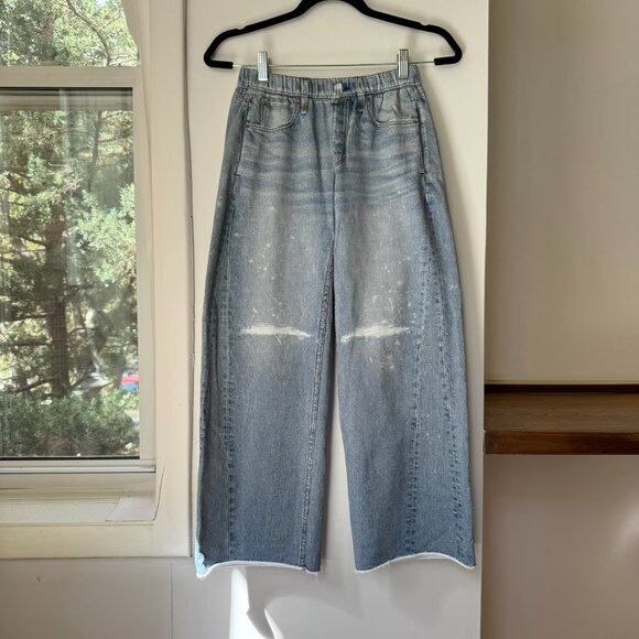 Rag & Bone Miramar Wide Leg Pants Sweatpant Jeans in Albee Blue XS - Picture 8 of 12